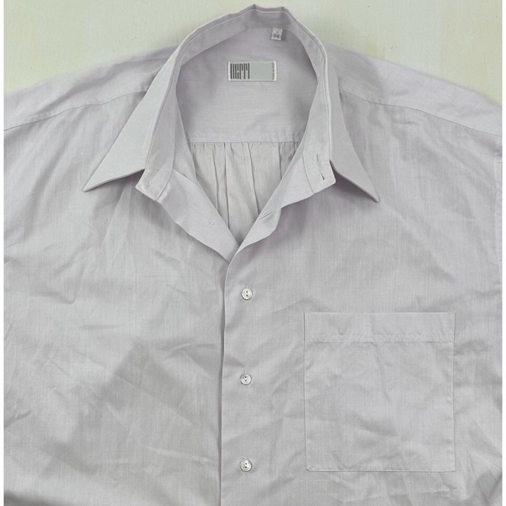Verri Made IN Italy shirt Mens 54 Large Lavender Cotton Dress Purple Long Sleeve